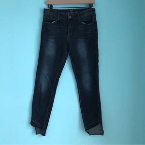 Versace Sportivo Step Hem Mid Rise Skinny Ankle Denim Jean 4